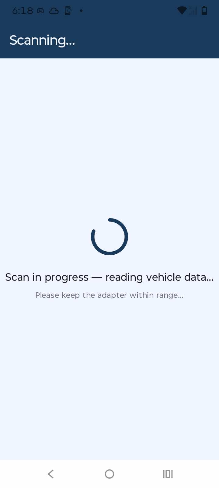 Pacific Crest Diagnostics scan in progress
